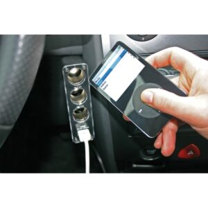 ADAPTADOR ENCHUFE MECHERO DUO-4 3 TOMAS 1 USB 12/24V