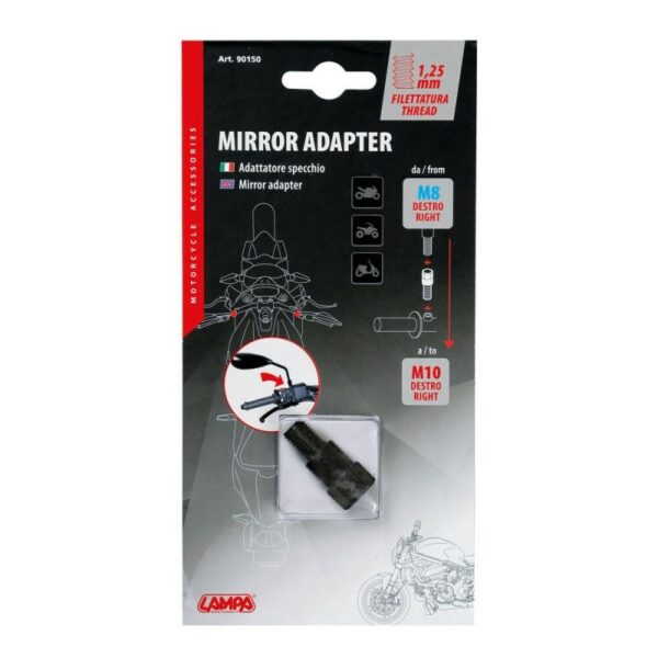 ADAPTADOR PARA RETROVISORES DE MOTO ROSCA 8MM DERECHA > 10MM DERECHA - Imagen 3