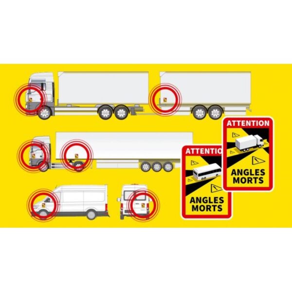 ADHESIVO ANGULOS MUERTOS PARA CAMION (25X17CM)(PEDIR MULTIPLOS DE 6) - Imagen 2