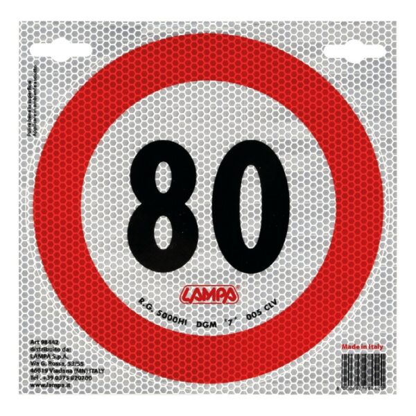 ADHESIVO LIMITE DE VELOCIDAD 80KM/H