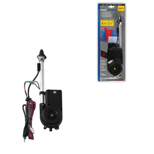 ANTENA ELECTRICA AUTOMÁTICA BLACK MASTER ALTURA 29 CM ACOPLE 20-25 MM Ø