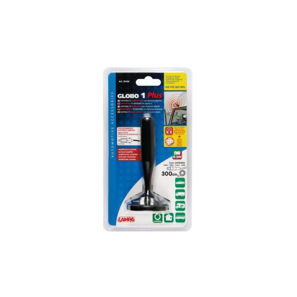ANTENA TV CON RECEPCION DIGITAL GLOBE-1 PLUS 12/24 V 130 MM - Imagen 4