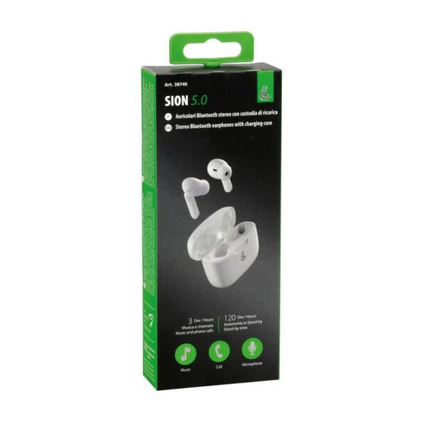 AURICULARES BLANCOS ESTEREO BLUETOOTH CON ESTUCHE DE CARGA - Imagen 6