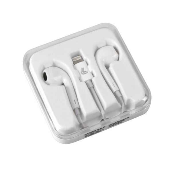 AURICULARES CON MICROFONO Y CONEXION BLUETOOH CABLE APPLE 8 PIN ESSENTIAL - 120 CM - BLANCO - Imagen 2