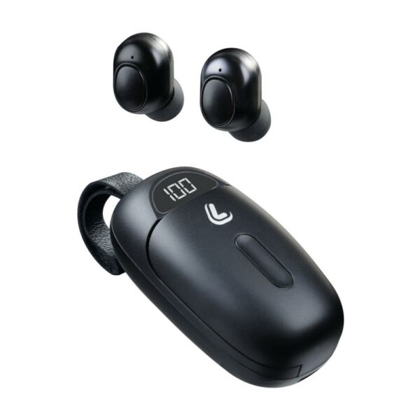 AURICULARES NEGROS ESTEREO BLUETOOTH CON ESTUCHE DE CARGA - Imagen 2