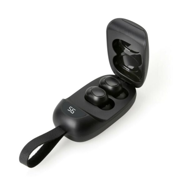 AURICULARES NEGROS ESTEREO BLUETOOTH CON ESTUCHE DE CARGA - Imagen 4