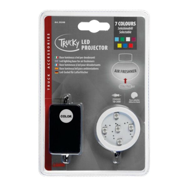 BASE LUMINOSA LED PARA AMBIENTADOR TRUCKY 12/24V 7 COLORES - Imagen 4