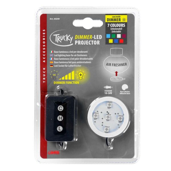 BASE LUMINOSA LED PARA AMBIENTADOR TRUCKY 12/24V 7 COLORES CON ATENUADOR - Imagen 10