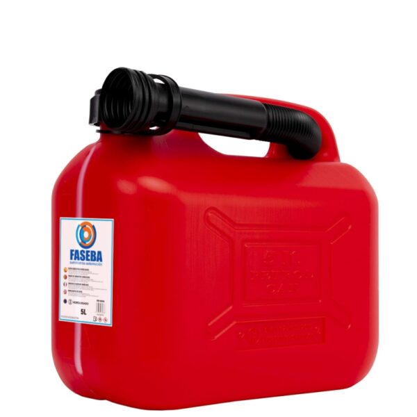BIDON COMBUSTIBLE HOMOLOGADO PLASTICO 5 LITROS CON VISOR DE NIVEL - Imagen 2