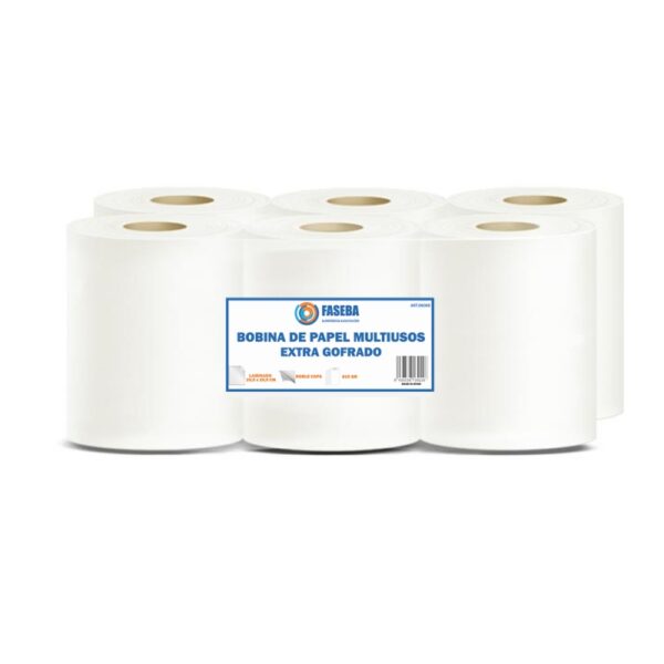 BOBINA DE PAPEL FASEBA MULTIUSOS EXTRA GOFRADO 815 GRAMOS (6 UNIDADES)(PEDIR MULTIPLO DE 6 UNIDADES) - Imagen 2