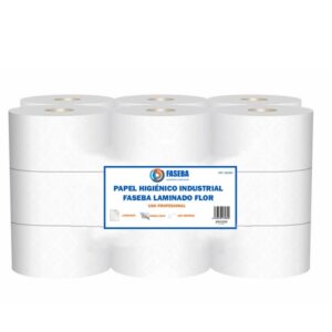 BOBINA DE PAPEL HIGIENICO INDUSTRIAL FASEBA LAMINADO FLOR (PEDIR MULTIPLOS DE 18)