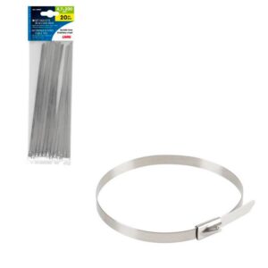 BRIDA ACERO INOXIDABLE 4,7X200 MM (20 UNIDADES)