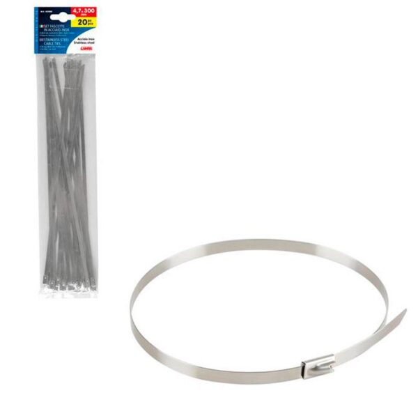 BRIDA ACERO INOXIDABLE 4,7X300 MM (20 UNIDADES)