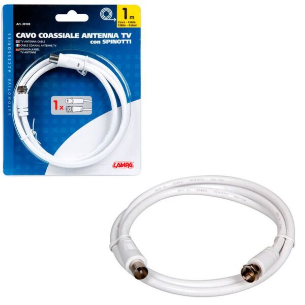 CABLE COAXIAL PARA ANTENA TV GLOBO 1 METRO - Imagen 3
