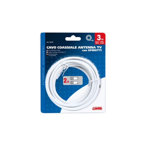 CABLE COAXIAL PARA ANTENA TV GLOBO 3 METROS - Imagen 2