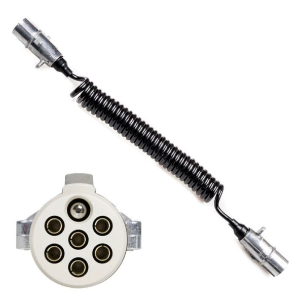 CABLE ELECTRICO 7 PIN PUR(POLIURETANO) CON ENCHUFE DE METAL TIPO S 3.5 METROS - Imagen 2