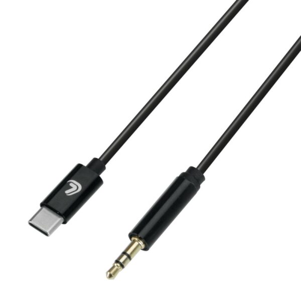CABLE LINEA ESSENTIAL TIPO C > AUXILIAR 100 CM NEGRO - Imagen 3