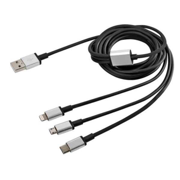 CABLE MULTI-CARGA CON 3 CONCETORES MICRO USB/TIPO C/ IPHONE - Imagen 4