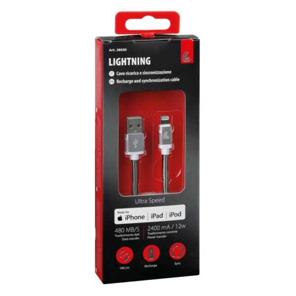 CABLE COMPATIBLE CAMIÓN 24V ORIGINAL 1M USB/IPHONE 5/6/7 (8 Pins lighting) - Imagen 5
