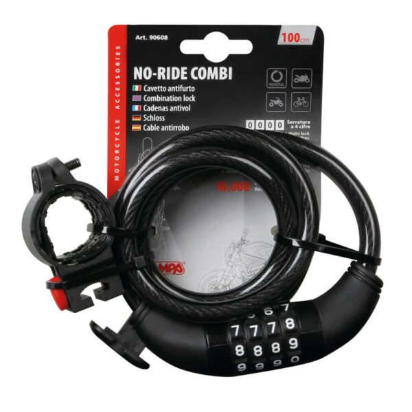 CABLE SEGURIDAD PARA CASCOS CON COMBINACION - Imagen 2