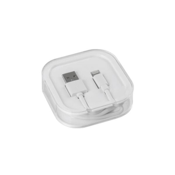 CABLE USB/APPLE 8 PIN ESSENTIAL 100 CM BLANCO - Imagen 2