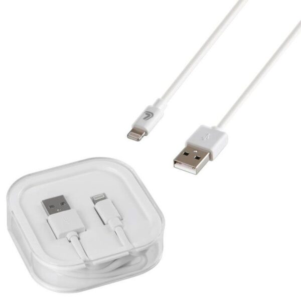 CABLE USB/APPLE 8 PIN ESSENTIAL 100 CM BLANCO - Imagen 3
