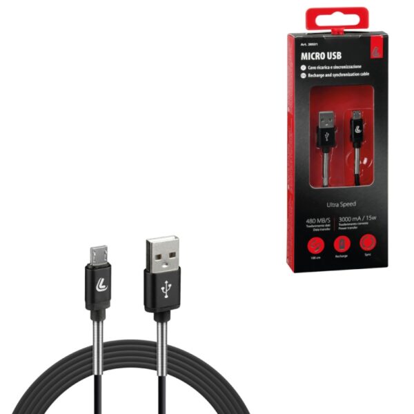 CABLE COMPATIBLE CAMIÓN 24V USB/MICRO USB 1M - Imagen 5