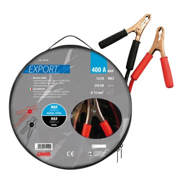 CABLES DE ARRANQUE 12/24V 400A CABLE 250 CM 12 MM2 - Imagen 2