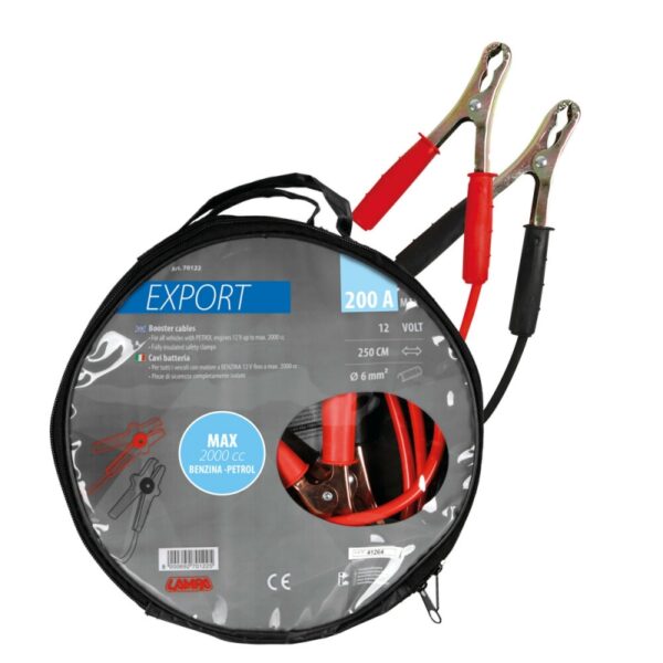 CABLES DE ARRANQUE EXPORT 12V 200A CABLE 250 CM - Imagen 2