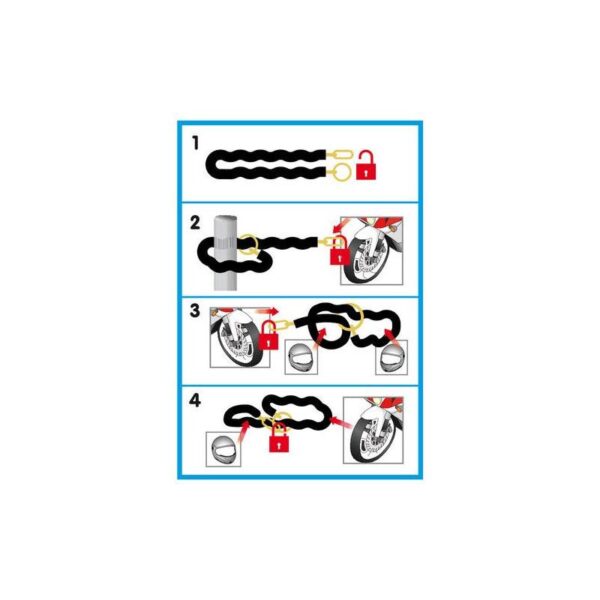 CADENA ANTIRROBO MODELO C-LOCK 150 CM ACERO CEMENTADO - Imagen 5