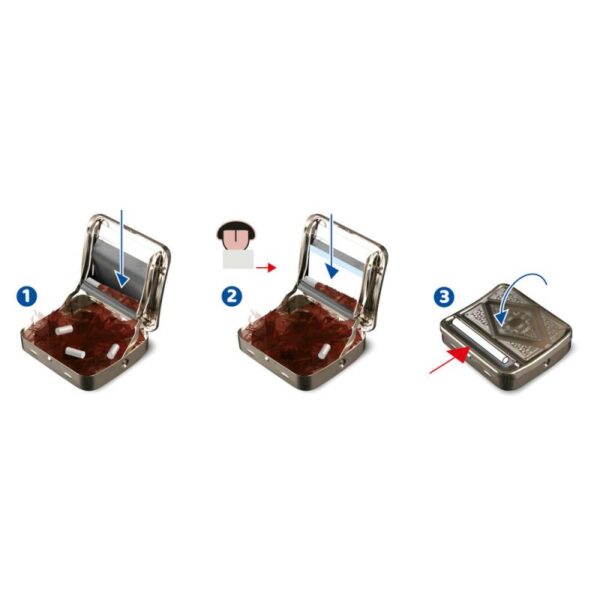 CAJA METÁLICA + ENROLLADOR DE CIGARRILLOS - Imagen 3