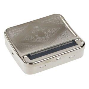 CAJA METÁLICA + ENROLLADOR DE CIGARRILLOS