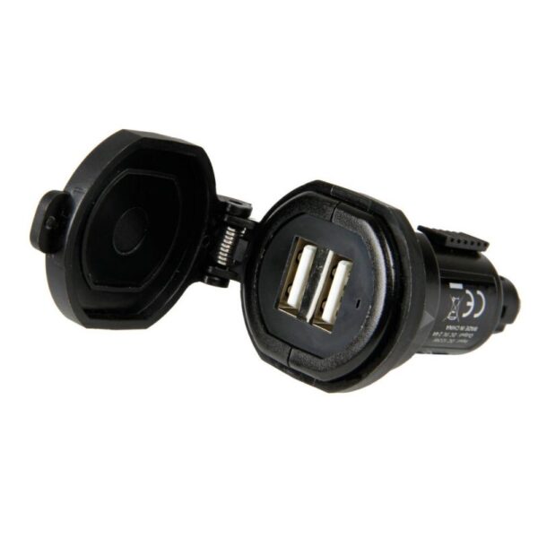 CARGADOR DE BATERIA  Din 2 USB 12/32V 2700mA (CARGA RAPIDA) - Imagen 2