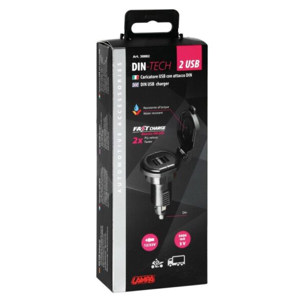 CARGADOR DE BATERIA  Din 2 USB 12/32V 2700mA (CARGA RAPIDA) - Imagen 5