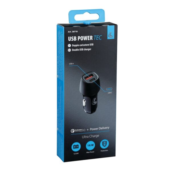 CARGADOR DE BATERIA PUERTO USB Y PUERTO TIPO C - 18W - 12/24V - Imagen 7