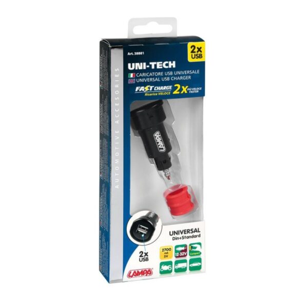 CARGADOR DE BATERIA UNIVERSAL 2 USB 12/32V 2700mA (CARGA RAPIDA) - Imagen 7
