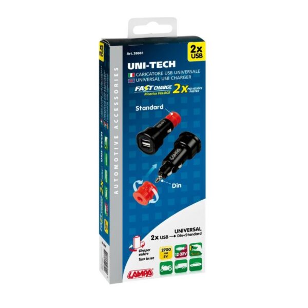 CARGADOR DE BATERIA UNIVERSAL 2 USB 12/32V 2700mA (CARGA RAPIDA) - Imagen 8