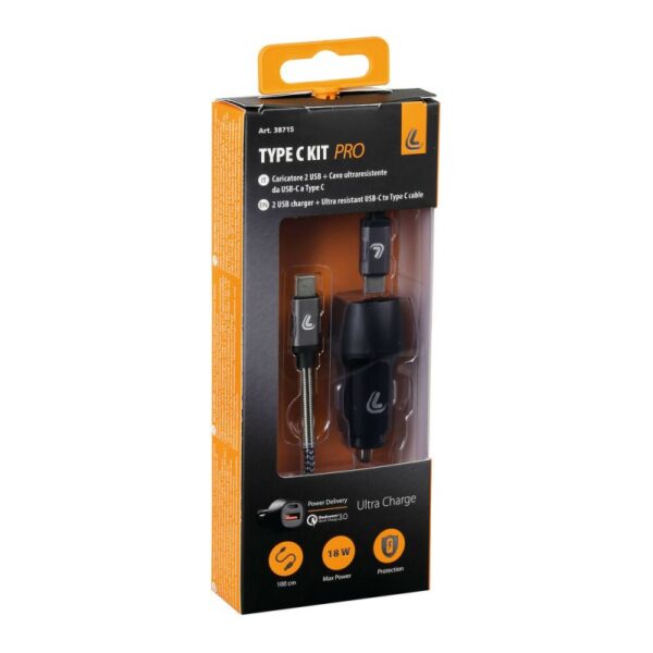 CARGADOR DOBLE TOMA (USB Y TIPO C) + CABLE DE TIPO C A TIPO C - Imagen 2