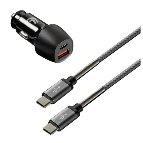 CARGADOR DOBLE TOMA (USB Y TIPO C) + CABLE DE TIPO C A TIPO C - Imagen 4