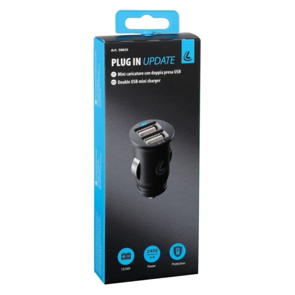 CARGADOR DOBLE USB CARGA RAPIDA 12/24V 2500mA - Imagen 2