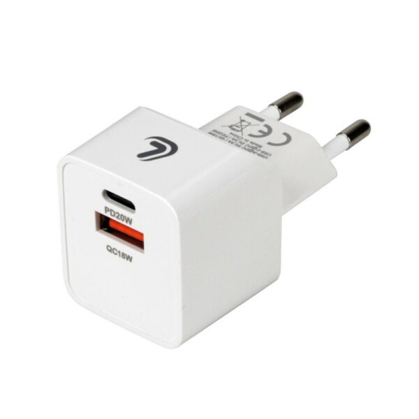 CARGADOR LINEA ESSENTIAL CON 2 PUERTOS USB(A+C) 20w 220/240 - Imagen 2