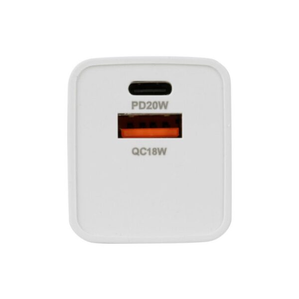 CARGADOR LINEA ESSENTIAL CON 2 PUERTOS USB(A+C) 20w 220/240 - Imagen 3