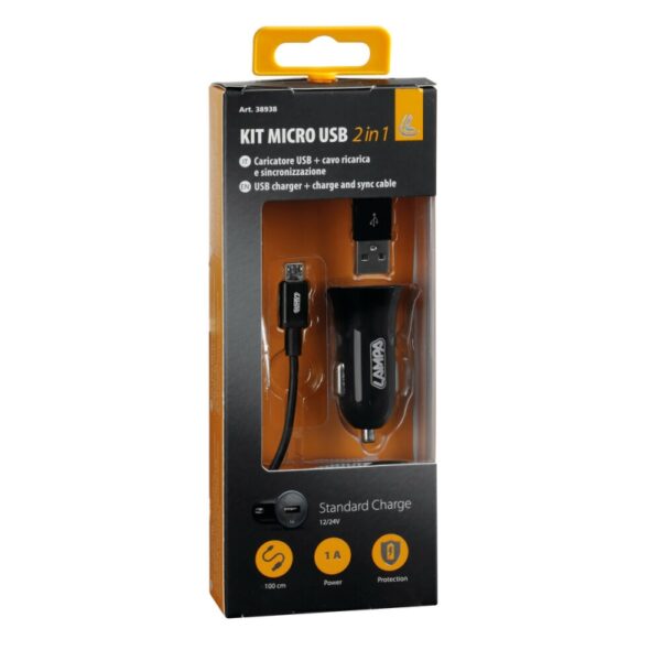 CARGADOR COMPATIBLE CAMIÓN 24V + CABLE MICRO USB - Imagen 2