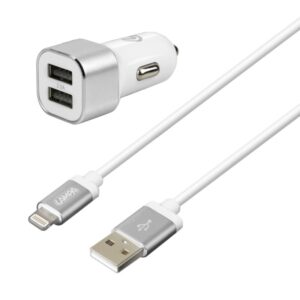 CARGADOR COMPATIBLE CAMIÓN 24V ORIGINAL + CABLE IPHONE