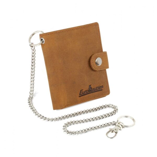 CARTERA CORTA MARRON CON CADENA - Imagen 2