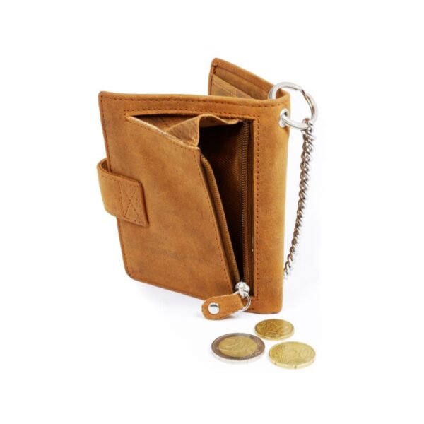 CARTERA CORTA MARRON CON CADENA - Imagen 4