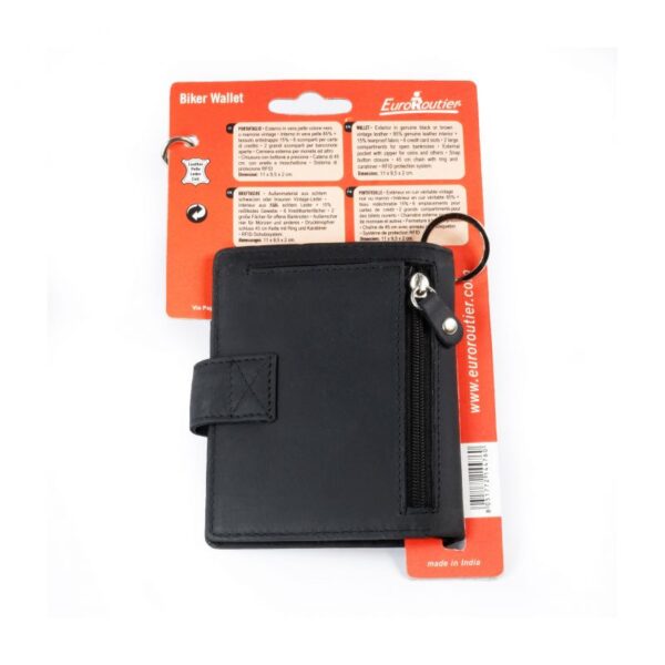 CARTERA CORTA NEGRA CON CADENA - Imagen 2