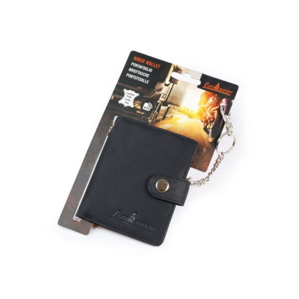 CARTERA CORTA NEGRA CON CADENA - Imagen 3