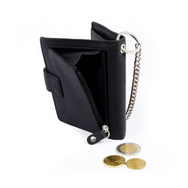 CARTERA CORTA NEGRA CON CADENA - Imagen 4