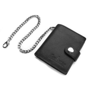 CARTERA CORTA NEGRA CON CADENA